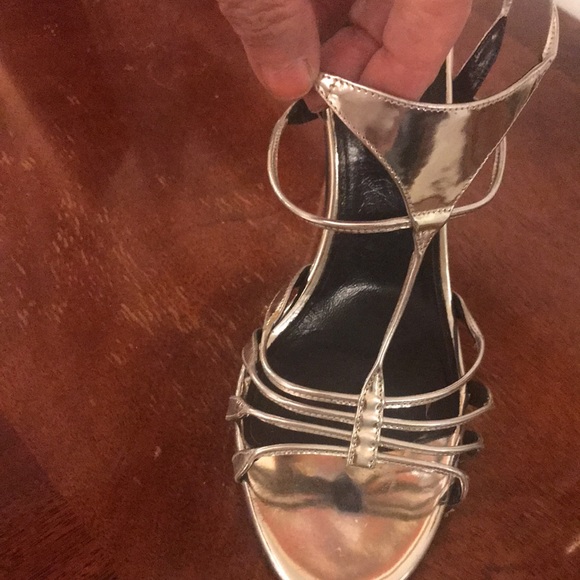 Oscar de la renta heels size 41 metallic silver - Picture 3 of 10